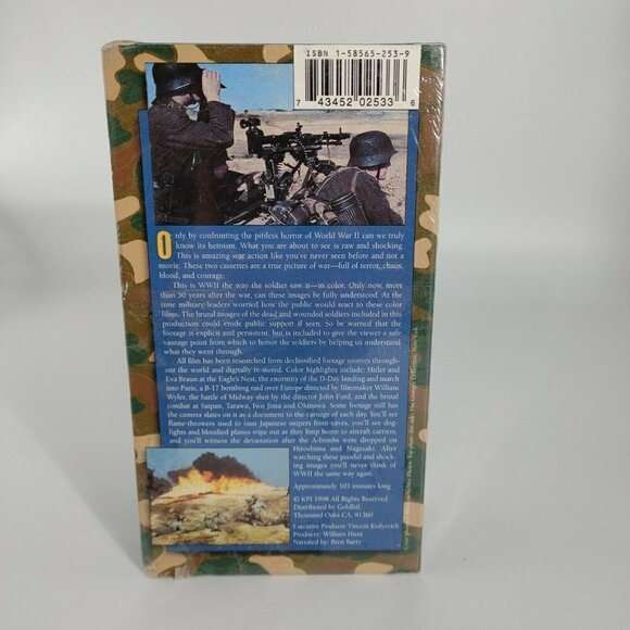 Set Of 2 World War II In Color 1998 Military & War NTSC Educational VHS Tapes - Picture 2 of 11